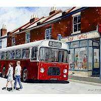 Nick Sally Bailey
tdnesporoSa0m6
h
r
5114
2
m
c
u
2
g
 
08tct0f193cc
 
2f0
a
im0
0
0
4
h0
9
i
1
02
M
c
,
  · 
Watercolour painting of the east end of Highland Road. This is a memory from about 1969, when my mum ran a second hand record shop called "Top Tunes".